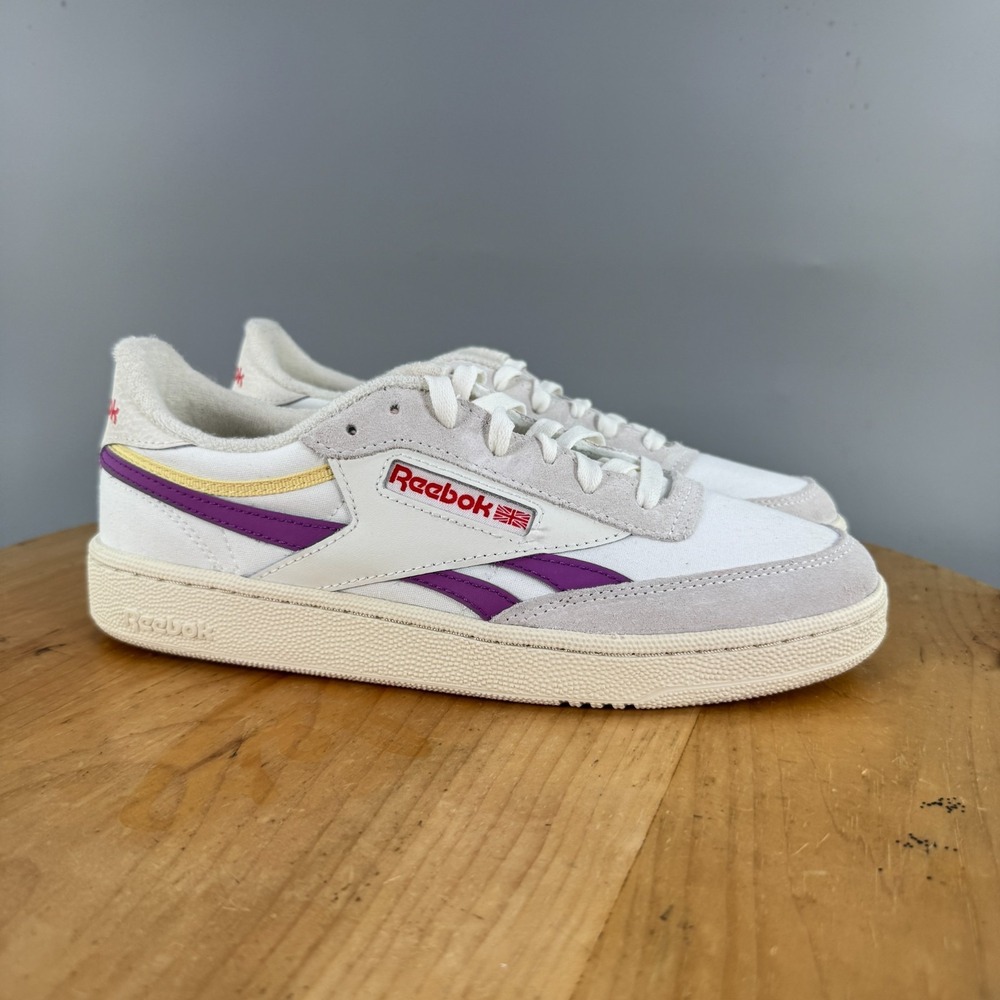 Reebok Club C Revenge Women's Size 9.5 Shoes Sneakers Lifestyle White Purple NEW